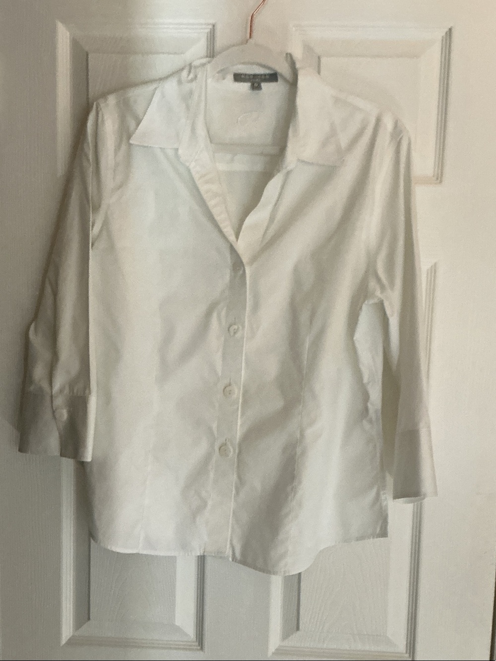 Foxcroft White Button-Down Shirt - Classic Collared Top